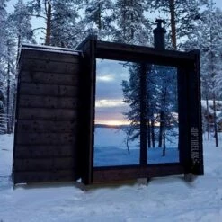 Design Saunahaus OPTIRELAX® Style M+ -Baden Verkaufs-Shop Aussensaua mit Glasfront OPTIRELAX Gartensaunamit Vorraum OPTIRELAX Style M 1280x1280 1