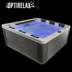Aussen-Garten Whirlpool OPTIRELAX® Cayman -Baden Verkaufs-Shop Aussenwhirlpool Moderner Whirlpool mit Wasserfall und LED Pool mit Abdeckung und Heizung kaufen 1280x1280