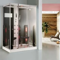 Dampfdusche Mit Infrarot Crystal Black 2P