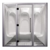 Optirelax Dampfsauna Dampfrelax II -Baden Verkaufs-Shop Dampfsaunaraum OPTIRELAX Dampfbad privat und gwerblich kaufen Dampfrelax II mit Glasfront 1200x520