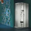 90x90 Duschkabine-Dampfdusche GG SDR -Baden Verkaufs-Shop Dusche 90x90 cm Viertelkreis Eck Dusche Dampfdscuhe OPTIRELAX Sound Eck 1280x1280