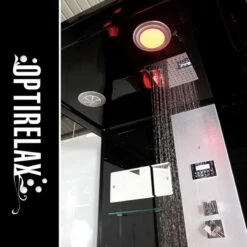 Dampfdusche Mit Infrarot Crystal Black 2P -Baden Verkaufs-Shop Dusche mit Infrarot OPTIRELAX Crystal Black Steamshower with Infrared Crystalblack 2 P 1280x1280