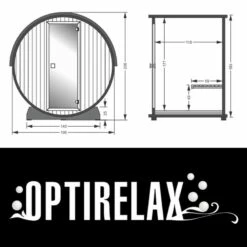 Garten Infrarotkabine Saunafass Lux -Baden Verkaufs-Shop Fasssauna Infrarot plan 1280x1280