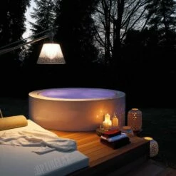 Baden Verkaufs-Shop -Baden Verkaufs-Shop Freistehender Whirlpool im Garten Runder Outdoor Spa Whirlpool Hot Tub 1280x1280