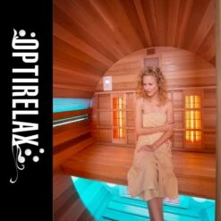 Garten Infrarotkabine Saunafass Lux -Baden Verkaufs-Shop Garten Infrarokabine OPTIRELAX Saunafass Lux 1280x1280