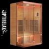 Infrarotkabine Optirelax - RLX E120 -Baden Verkaufs-Shop Infraotkabine OPTIRELAX RLX Luxus Eck Infrarotkabien aus Hemlcok oder Zeder 1280x1280