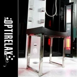 Dampfdusche Mit Infrarot Crystal Black 2P -Baden Verkaufs-Shop Infrarot Dusche mit Stuhl OPTIRELAX R Crystl Black 2 P 1280x1280