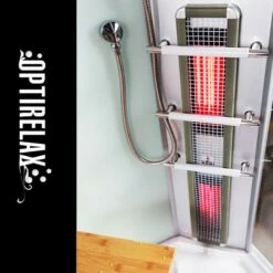 Dampfdusche Mit Infrarot White Dream 2P -Baden Verkaufs-Shop Infrarotstrahler in der Dusche Optirelax 2 P 1280x1280
