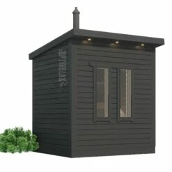 Kleines Garten Saunahaus OPTIRELAX® Easy S -Baden Verkaufs-Shop Kleine Gartensauna mit Fenster Sauna f r den Garten und die Terrasse OPTIRELAX Easy S 1280x1280