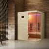 Mini Kombisauna - OPTIRELAX® VITAL E150 -Baden Verkaufs-Shop Kleine Sauna 1 2 Personen OPTIRELAX Kombisauna mit Ofen und Infrarot 1280x1280