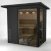 Terrassen-Balkon Sauna OPTIRELAX View S-B -Baden Verkaufs-Shop KleineSauna fuer Garten Balkon Terrrasse OPTIRELAX Sauna Gartensauna View S Black 1280x1280