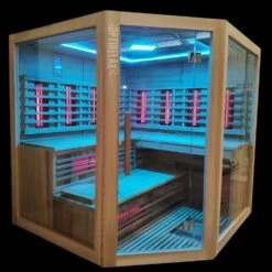 Kombisauna - OPTIRELAX® Wien -Baden Verkaufs-Shop Kombisauna OPTIRELAX Modell Wien 2021 Sauna kombination mit Infrarot und Ofen 1280x1280