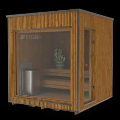 Moderne Outdoor Sauna SPACE I -Baden Verkaufs-Shop Moderne Outdoor Sauna OPTIRELAX SPACE I 2 3x2 1280x1280