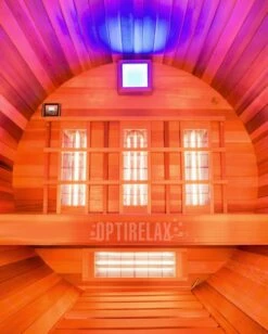Garten Infrarotkabine Saunafass Lux -Baden Verkaufs-Shop Optirelax Infrarot Fasssaun 1280x1280