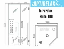 Infrarotsauna Infrarelax Shine ZE-100 -Baden Verkaufs-Shop Optirelax Infrarotkabine Shine 100 1280x1280