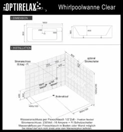 Whirlpoolwanne Optirelax Clear ECO-LINE 13 Whirlpoolwanne Optirelax Clear ECO-LINE -Baden Verkaufs-Shop Optirelax Whirlpool Clear TZ 1280x1280