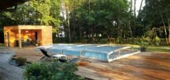 Flache Pool Überdachung AZ-NEO -Baden Verkaufs-Shop Pool Cover Enclosure Abdeckung Optirelax NEO 1200x520