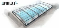 Flache Pool Überdachung AZ-NEO -Baden Verkaufs-Shop Pool berdachung flache Teleskop Abdeckung OPTIRELAX NEO 1200x520