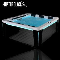 Aussen-Garten Whirlpool OPTIRELAX® Cayman -Baden Verkaufs-Shop Quadratischer Garten Design Outdoor Whirlpool OPTIRELAX Spapool Cayman 1280x1280