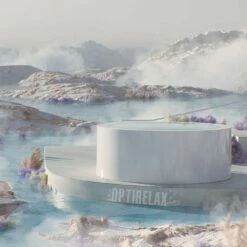 Runder Whirlpool - Infinity Minipool - ZK-Spa R230 -Baden Verkaufs-Shop Runder Whirlpool freistehend auf einer Terrasse 1280x1280