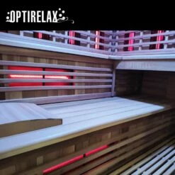 Kombisauna - OPTIRELAX® Wien -Baden Verkaufs-Shop Sauna OPTIRELAX Kombisauna mit Infrarotstrahlern aus Zedernholz 1280x1280