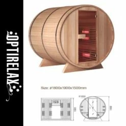 Kombi Saunafass Infrarelax -Baden Verkaufs-Shop Saunafass mit Infrarot OPTIRELAX INFRARELAX Sauna 1280x1280