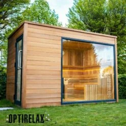Gartensauna Mit Dusche OPTIRELAX® Green Island