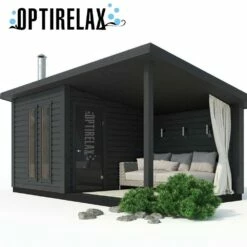 Saunahaus Mit Überdachung Easy+