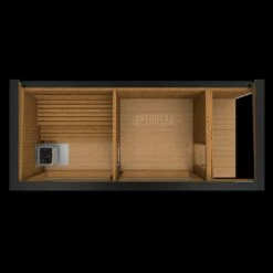 Gartenhaus Mit Sauna Mit Vorraum OP-WP SPACE IV -Baden Verkaufs-Shop Saunahaus von oben OPTIRELAX SPACE IV 1280x1280