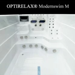 Swimspa Gegenstrompool OPTIRELAX® Modernswim M -Baden Verkaufs-Shop Swimspa Modernswim M Pool mit Treppe OPTIRELAX Swimspas 1200x520