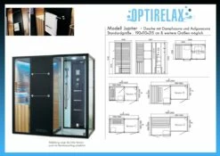 Dampfdusche Mit Sauna Optirelax-Jupiter -Baden Verkaufs-Shop TZ1 Saunadusche Jupiter 1280x1280