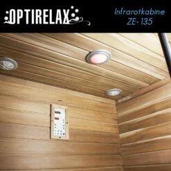 Infrarotsauna-Infrarelax-ZE135 -Baden Verkaufs-Shop W rmekabine ZE135 Optireleax DEcke mti LED und Bedienfeld 1280x1280