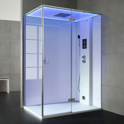 Dampfdusche 2 Personen - 150x90 DF150S -Baden Verkaufs-Shop Wellness Dusche Dampdusche 150x90 flache Duschtasse 1280x1280
