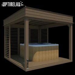 Holz Whirlpool Überdachung Lounge A -Baden Verkaufs-Shop Whirlpool Ueberdachung OPTI 1280x1280