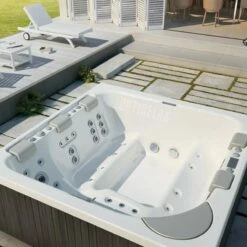 OPTIRELAX® Outdoor Whirlpool Gran Canaria -Baden Verkaufs-Shop Whirlpool eckig mit Sitzen Whirlpool Optirelax Gran Canaria ohne Wasser 1280x1280