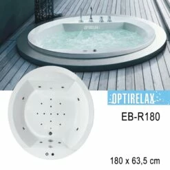 Runde Whirlpoolwanne RLX EB-R180